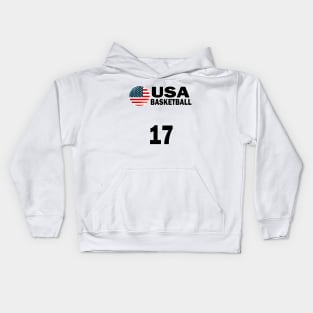 USA Basketball Number 17 T-shirt Design Kids Hoodie